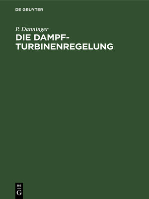 cover image of Die Dampfturbinenregelung
